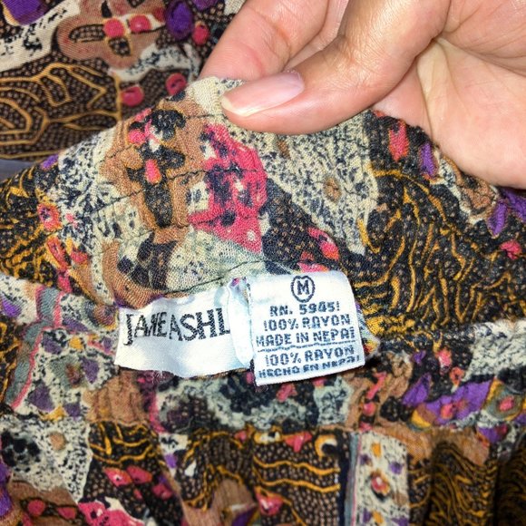 Vintage Jane Ashely Womens 2pc Blouse and Skirt Set Size Medium - Picture 9 of 17